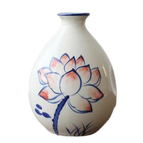 500ml Hand Painted Ceramic Wine Jar Antique Style Empty Wine Jug Chinese Style Lotus Flower Wine Bottle Small Wine Vase 500ml Hand Painted Ceramic Wine Jar Antique Style Empty Wine Jug Chinese Style Lotus Flower Wine Bottle Small Wine Vase