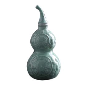 500ml Green Gourd Ceramic Wine Bottle Chinese Style Wine Jar Wine Jug Antique Empty Wine Vase Flask Flagon 500ml Green Gourd Ceramic Wine Bottle Chinese Style Wine Jar Wine Jug Antique Empty Wine Vase Flask Flagon